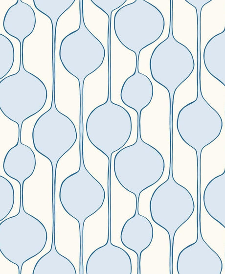 Seabrook Minimalist Geometric Baby Blue Wallpaper