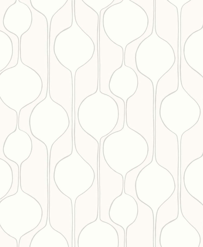 Seabrook Minimalist Geometric Off-White Wallpaper