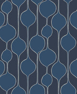 Seabrook Minimalist Geometric Blue Wallpaper