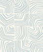 Seabrook Linework Maze Sky Blue Wallpaper