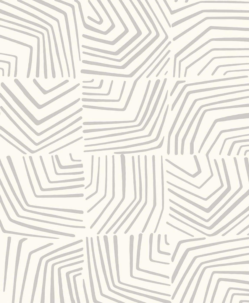 Seabrook Linework Maze Grey Wallpaper