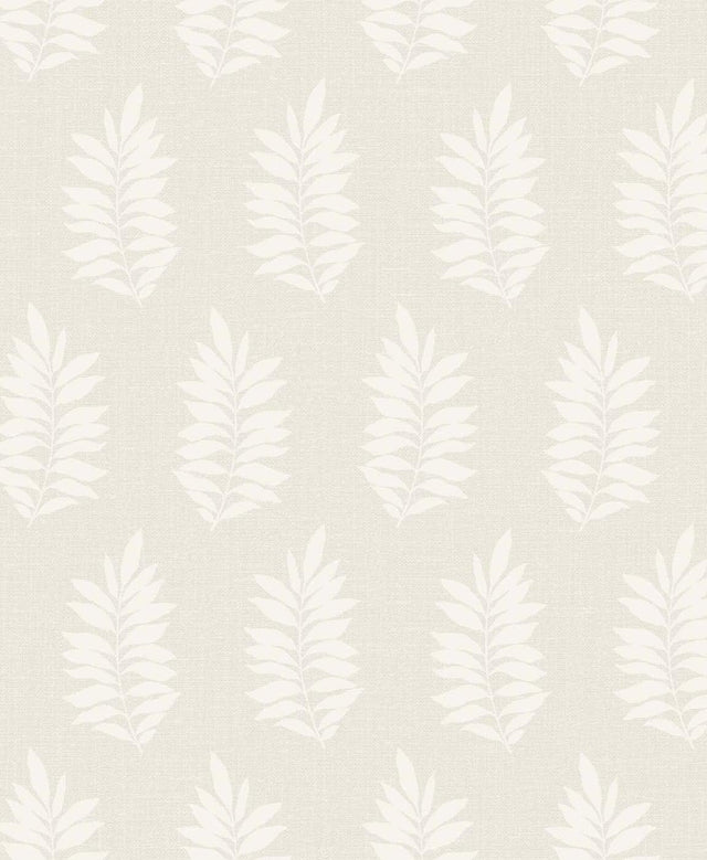 Seabrook Pinnate Silhouette Almond Wallpaper