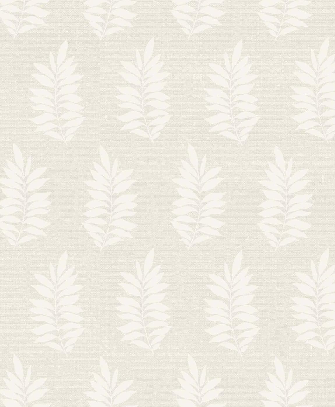 Seabrook Pinnate Silhouette Off-White Wallpaper