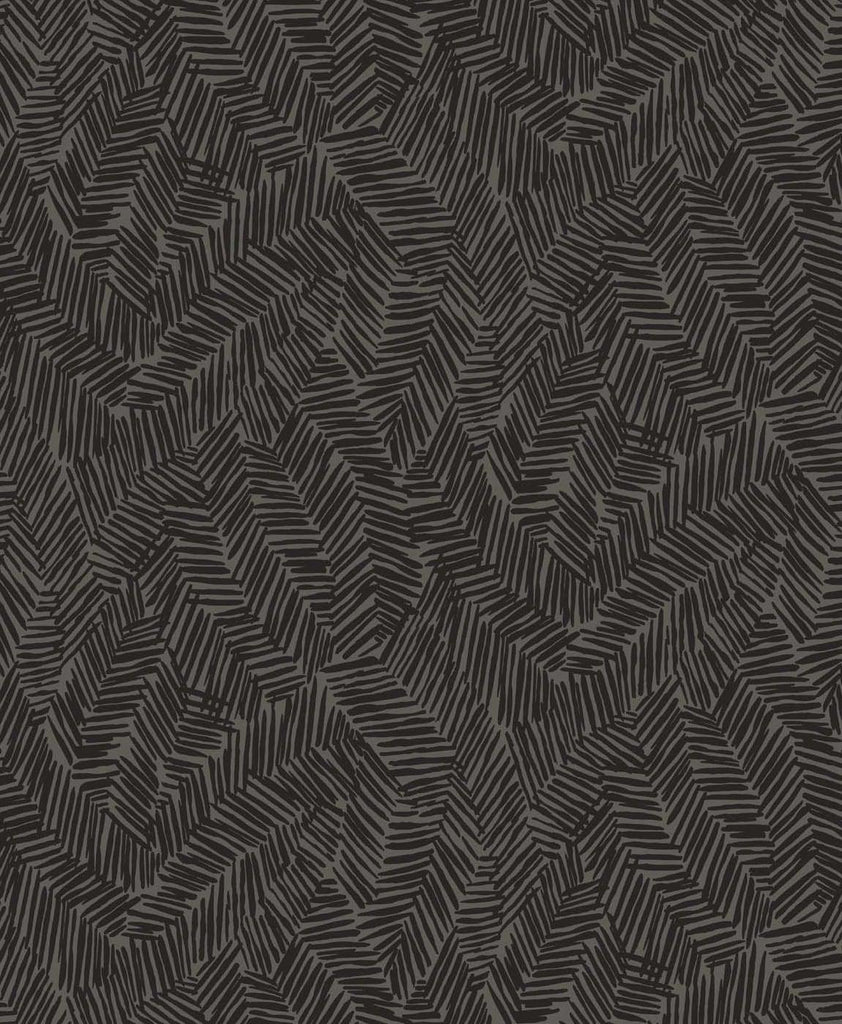Seabrook Lush Black Wallpaper