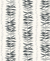 Seabrook Summer Garland Black Wallpaper