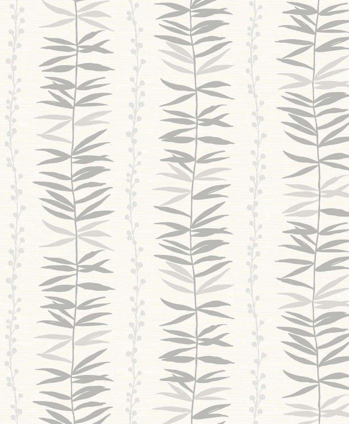 Seabrook Summer Garland Grey Wallpaper