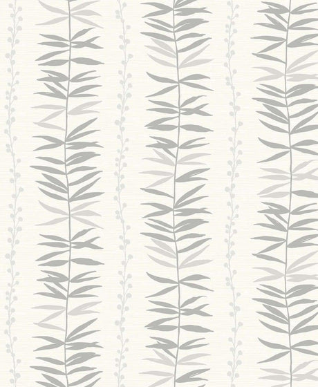 Seabrook Summer Garland Grey Wallpaper