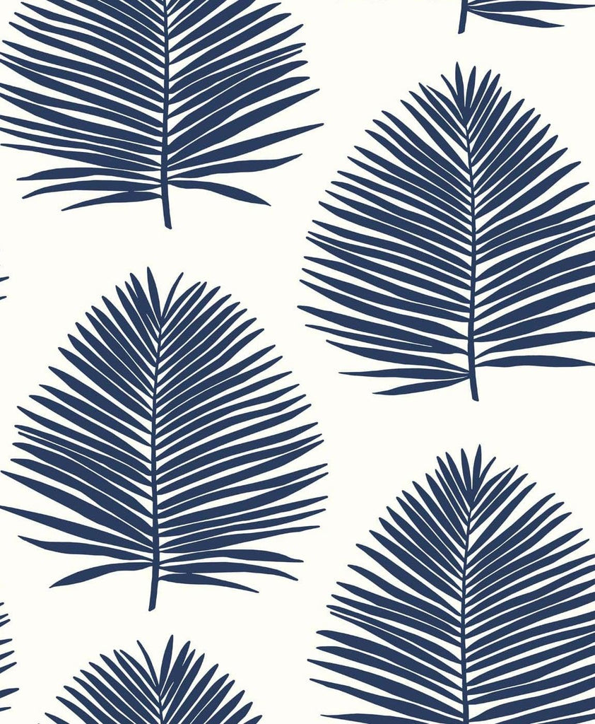 Seabrook Island Palm Blue Wallpaper