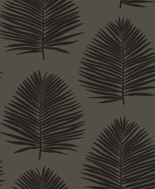 Seabrook Island Palm Lava Rock Wallpaper