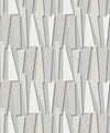 Seabrook Geometric Shadows Stone Wallpaper