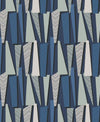 Seabrook Geometric Shadows Denim Wallpaper