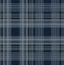Seabrook Rad Plaid Denim Blue Wallpaper