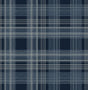 Seabrook Rad Plaid Denim Blue Wallpaper