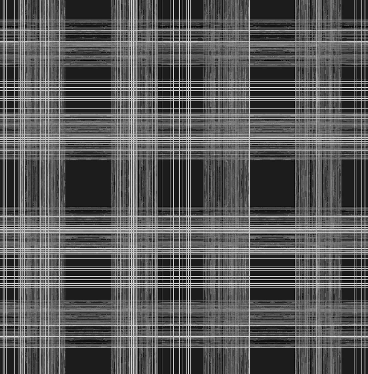 Seabrook Rad Plaid Black Wallpaper