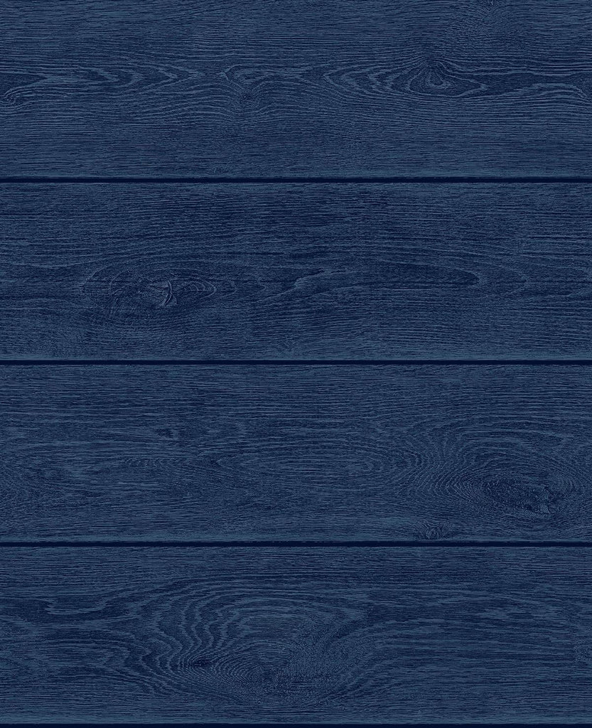 Seabrook Stacks Denim Blue Wallpaper