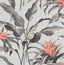 Seabrook Palma Metallic Silver & Coral Wallpaper