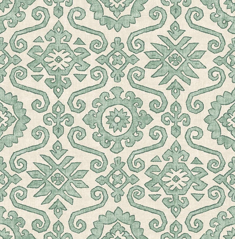 Seabrook Augustine Mineral Green Wallpaper