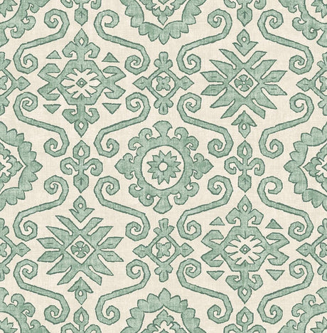 Seabrook Augustine Green Wallpaper
