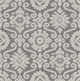 Seabrook Augustine Pewter & Stone Wallpaper