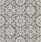 Seabrook Augustine Grey Wallpaper