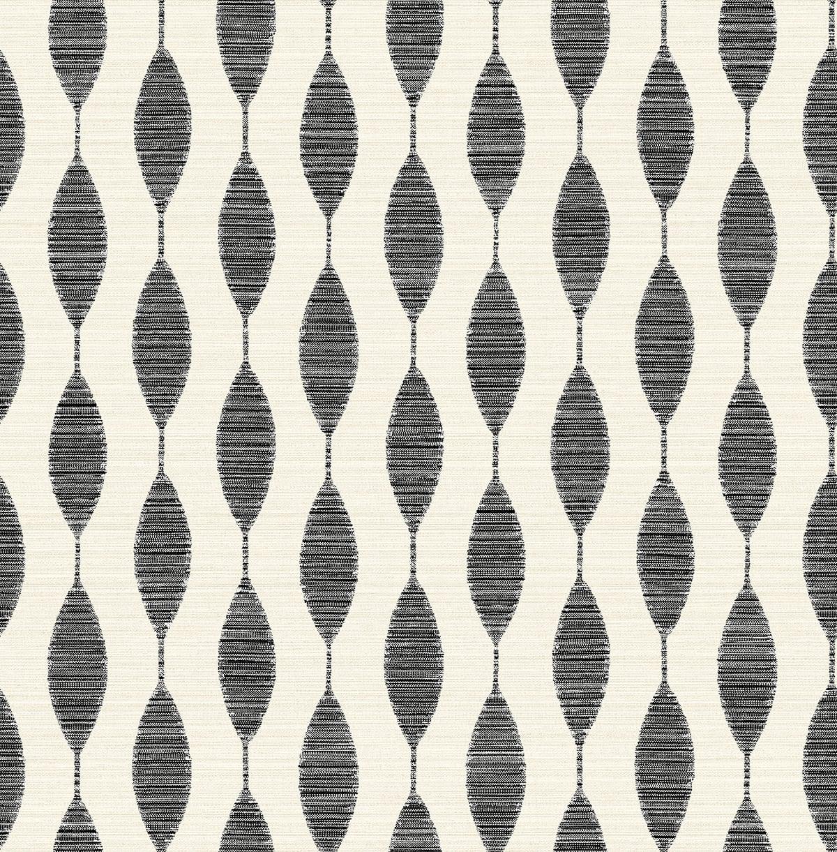 Seabrook Ditto Black Wallpaper