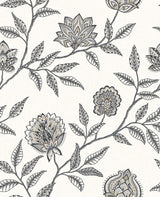 Seabrook Jaclyn Charcoal & Sandstone Wallpaper