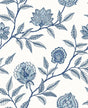 Seabrook Jaclyn Blue Lagoon Wallpaper
