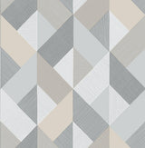 Seabrook Marquetry Beige Wallpaper