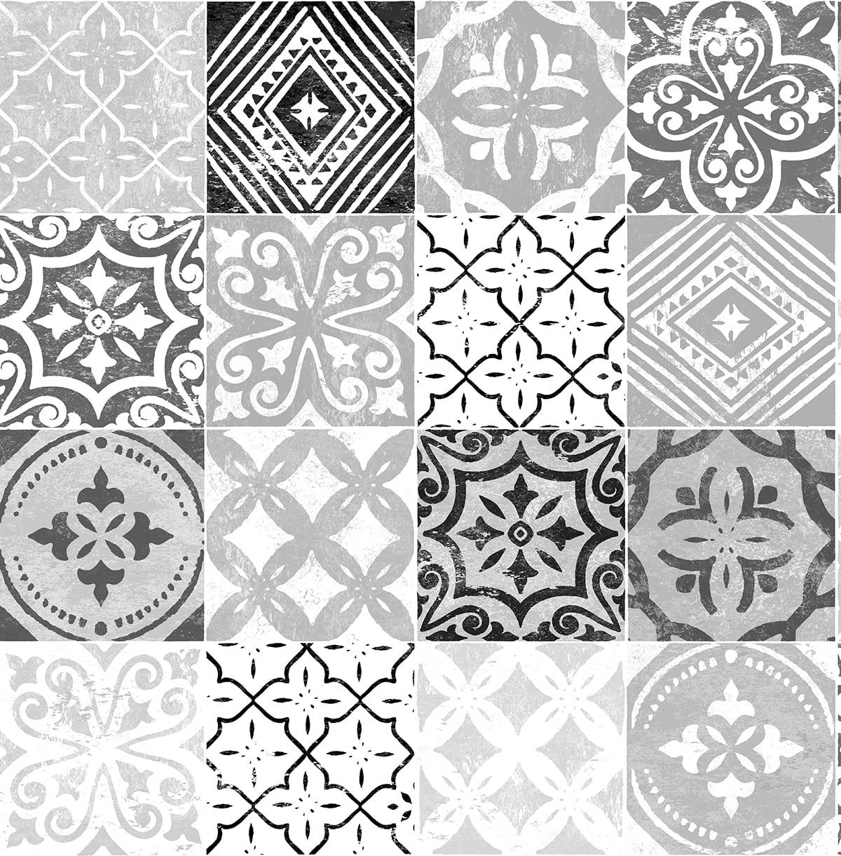 Seabrook Tilework Grey Wallpaper