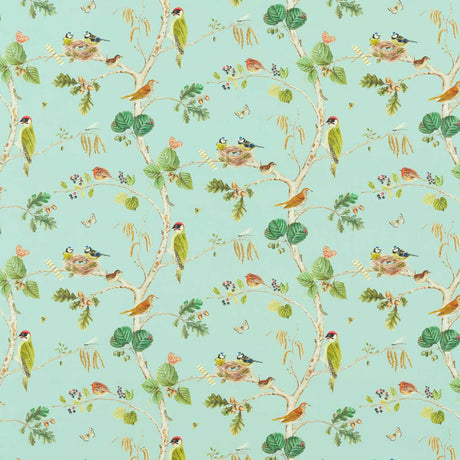Sanderson Woodland Chorus Sky Blue/Multi Fabric