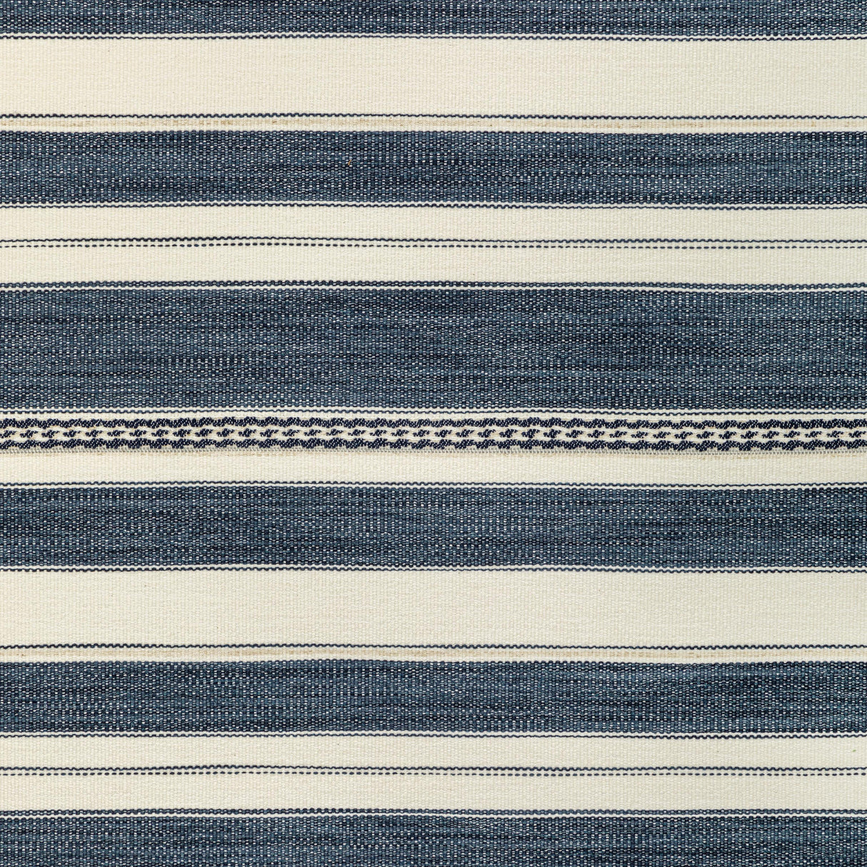 Lee Jofa ENTOTO STRIPE MARINE/IVORY Upholstery Fabric