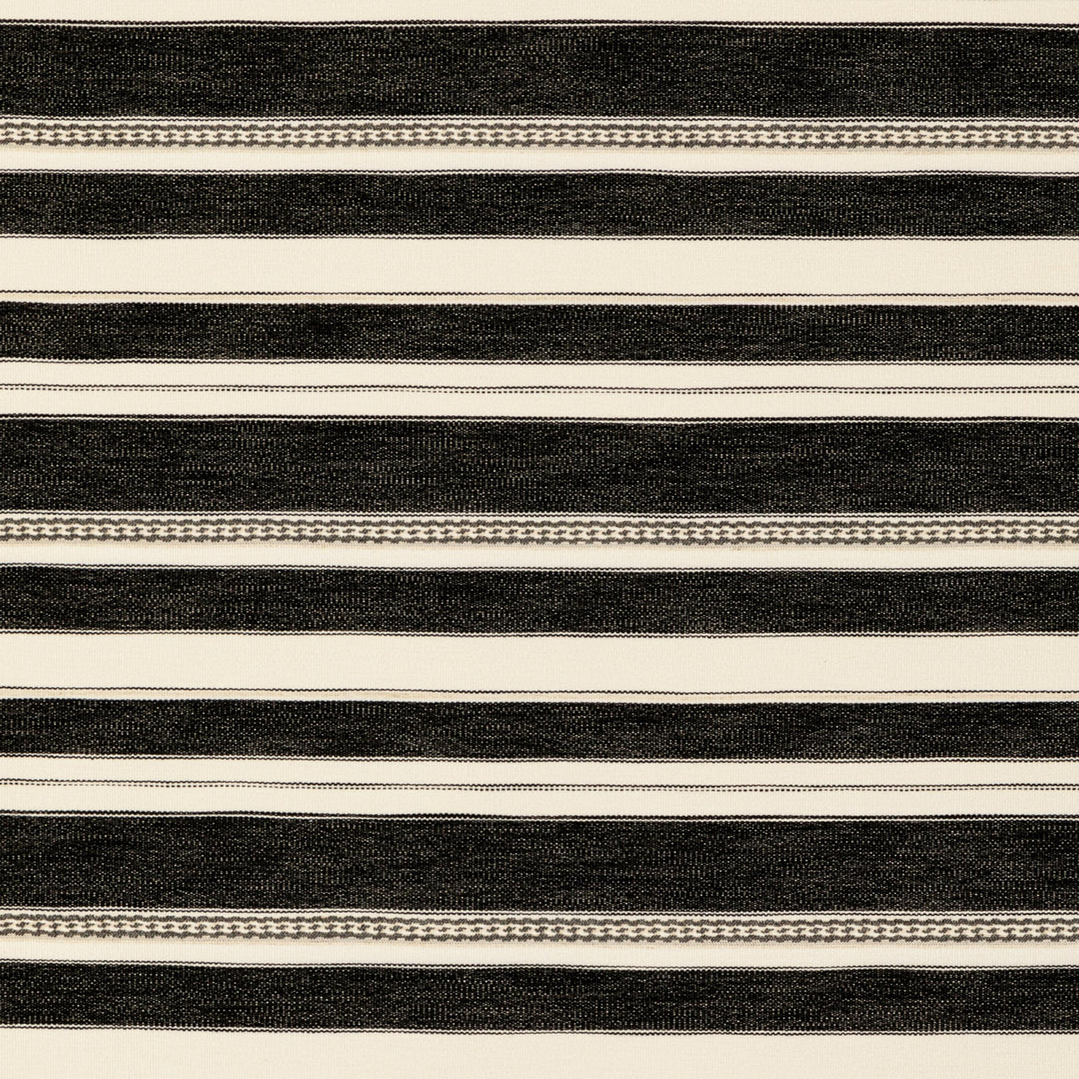 Lee Jofa ENTOTO STRIPE IVORY/BLACK Upholstery Fabric