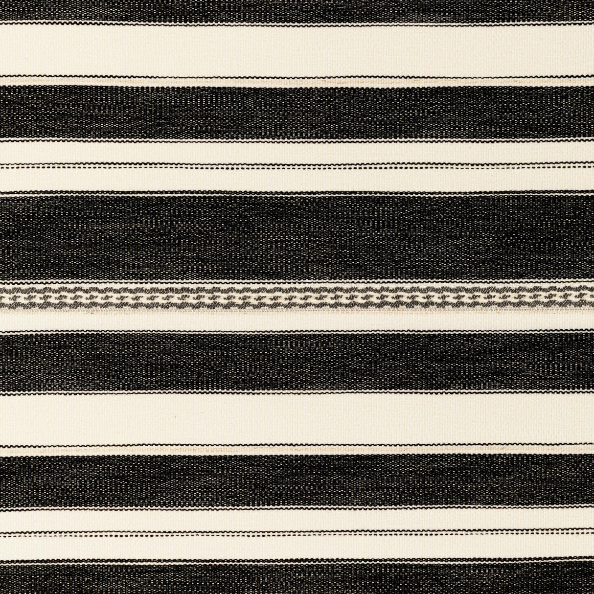 Lee Jofa ENTOTO STRIPE IVORY/BLACK Upholstery Fabric