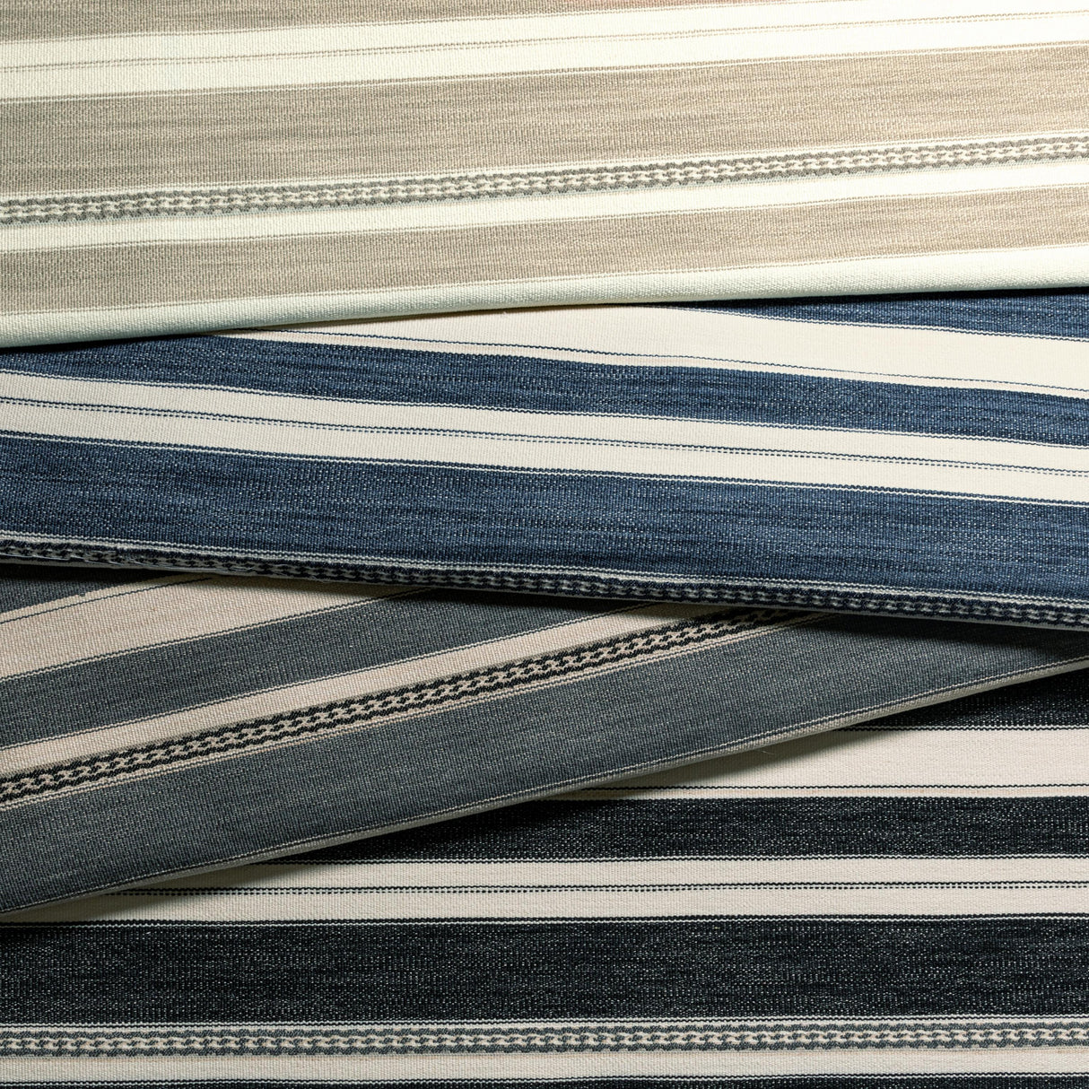 Lee Jofa ENTOTO STRIPE IVORY/BLACK Upholstery Fabric