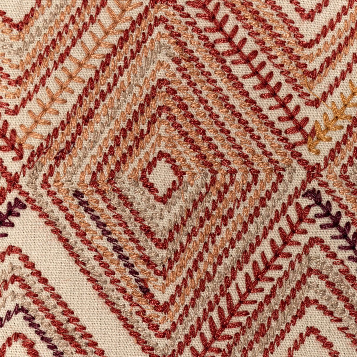 Lee Jofa BOWEN EMBROIDERY PAPRIKA Fabric