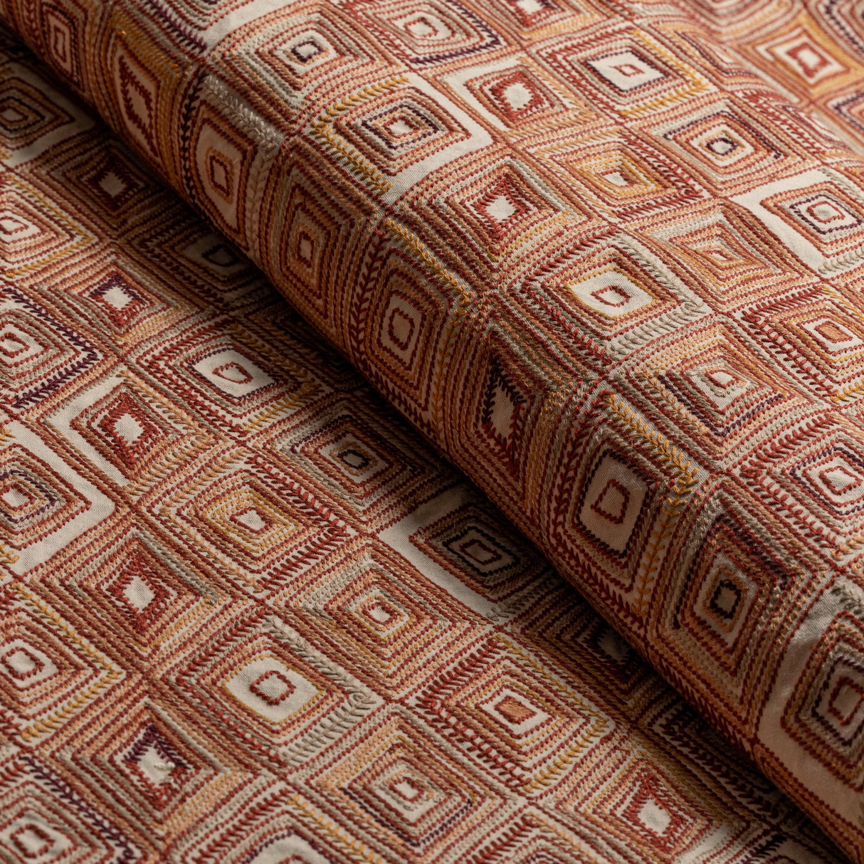 Lee Jofa BOWEN EMBROIDERY PAPRIKA Fabric