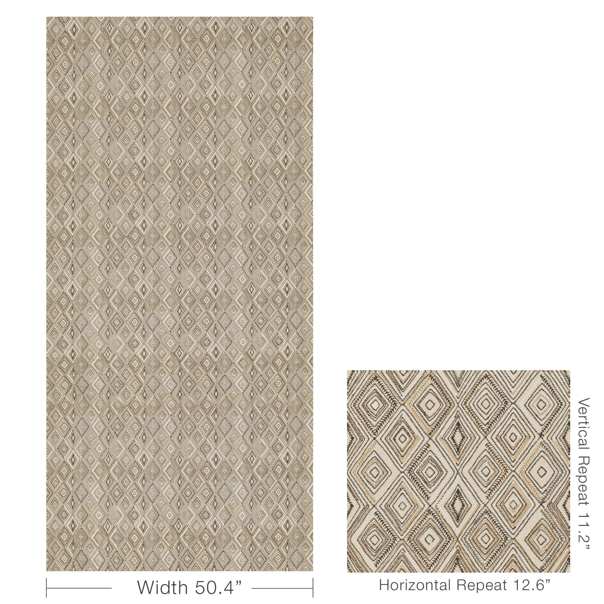 Lee Jofa BOWEN EMBROIDERY TOBACCO Fabric