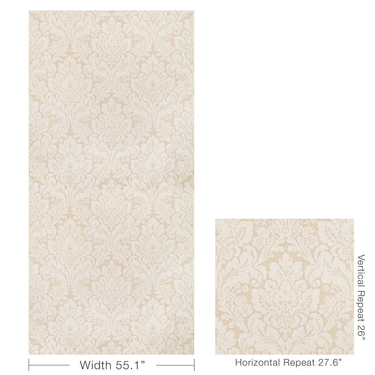 Lee Jofa ACANTHUS DAMASK PEARL Fabric