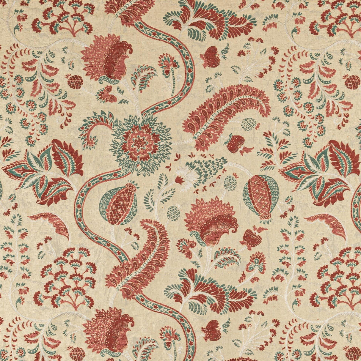 Lee Jofa JARDIN BLEU SAND/ROSE Upholstery Fabric