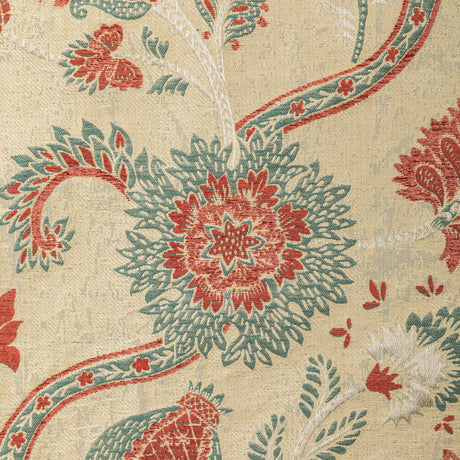 Lee Jofa JARDIN BLEU SAND/ROSE Upholstery Fabric