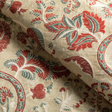 Lee Jofa JARDIN BLEU SAND/ROSE Upholstery Fabric