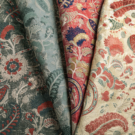 Lee Jofa JARDIN BLEU SAND/ROSE Upholstery Fabric