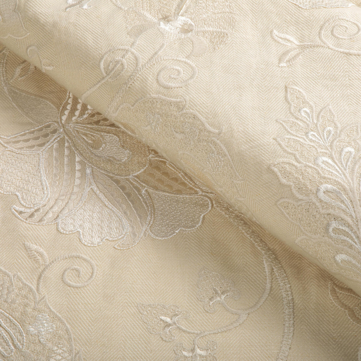 Lee Jofa SHIRAZ EMB STONE/IVORY Fabric