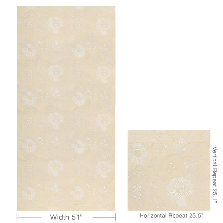 Lee Jofa SHIRAZ EMB STONE/IVORY Fabric