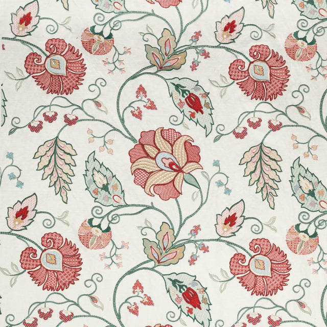 Lee Jofa SHIRAZ EMB ROSE/JADE Fabric
