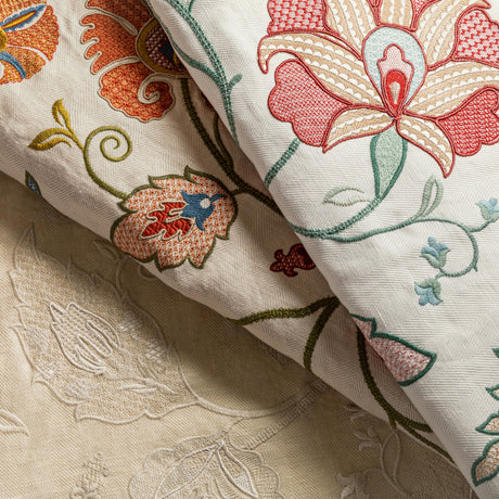 Lee Jofa SHIRAZ EMB ROSE/JADE Fabric