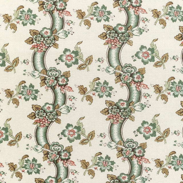 Lee Jofa BENDAY PRINT GREEN/ROSE Fabric