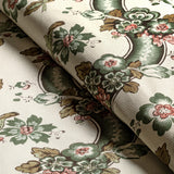 Lee Jofa BENDAY PRINT GREEN/ROSE Fabric