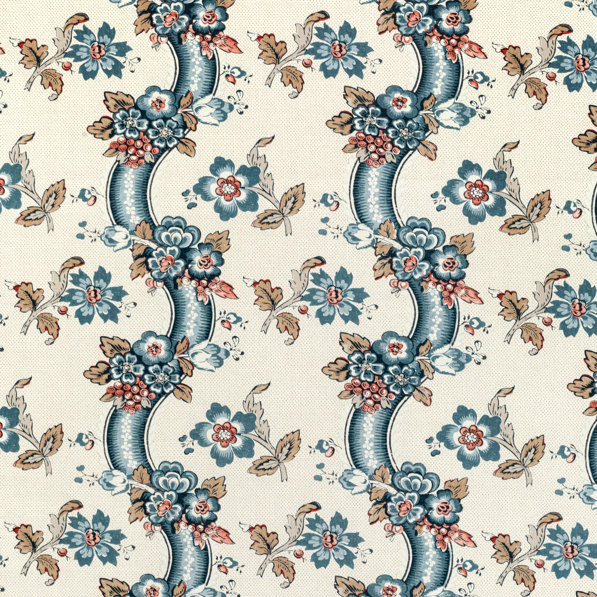 Lee Jofa BENDAY PRINT DENIM/BERRY Fabric