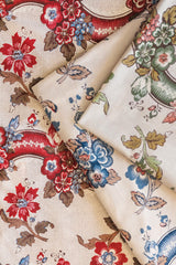 Lee Jofa BENDAY PRINT DENIM/BERRY Fabric